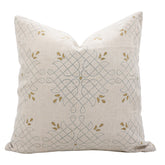 Hand Block Print Pure Linen Pillow Cover - Alpana