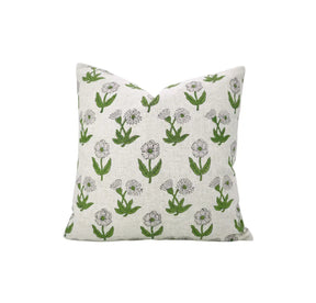 Handcarfted Hand Made Block Printed Viscose Linen Piillow Cover - Kirti