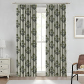 Classic Printed Pure Linen Window Curtain - Badshah
