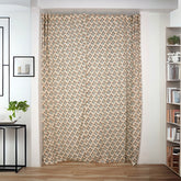 Bold Block Design Viscsoe Colored Linen Curtain - Baelpatra