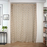 Bold Block Design Viscsoe Colored Linen Curtain - Baelpatra