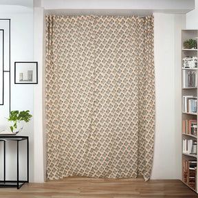 Bold Block Design Viscsoe Colored Linen Curtain - Baelpatra