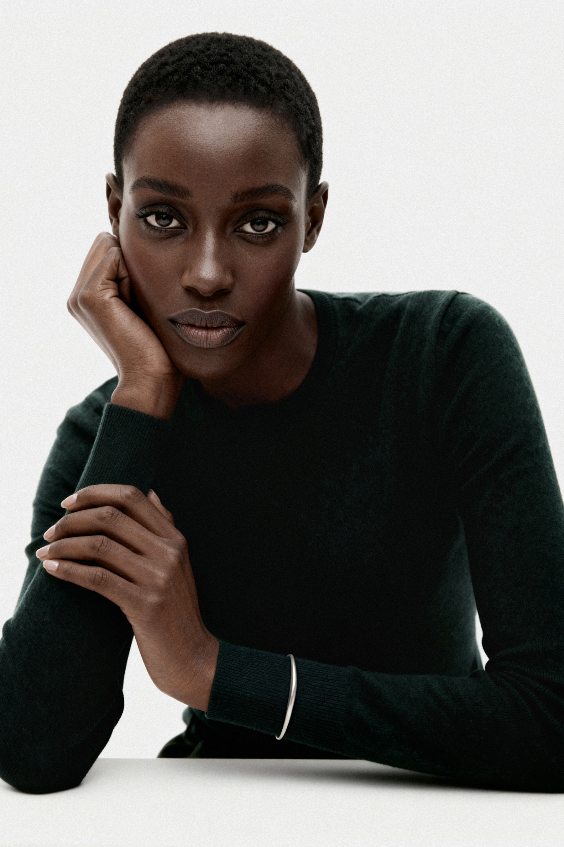 Hiba Cuff Bracelet in Sterling Silver, 3.5mm