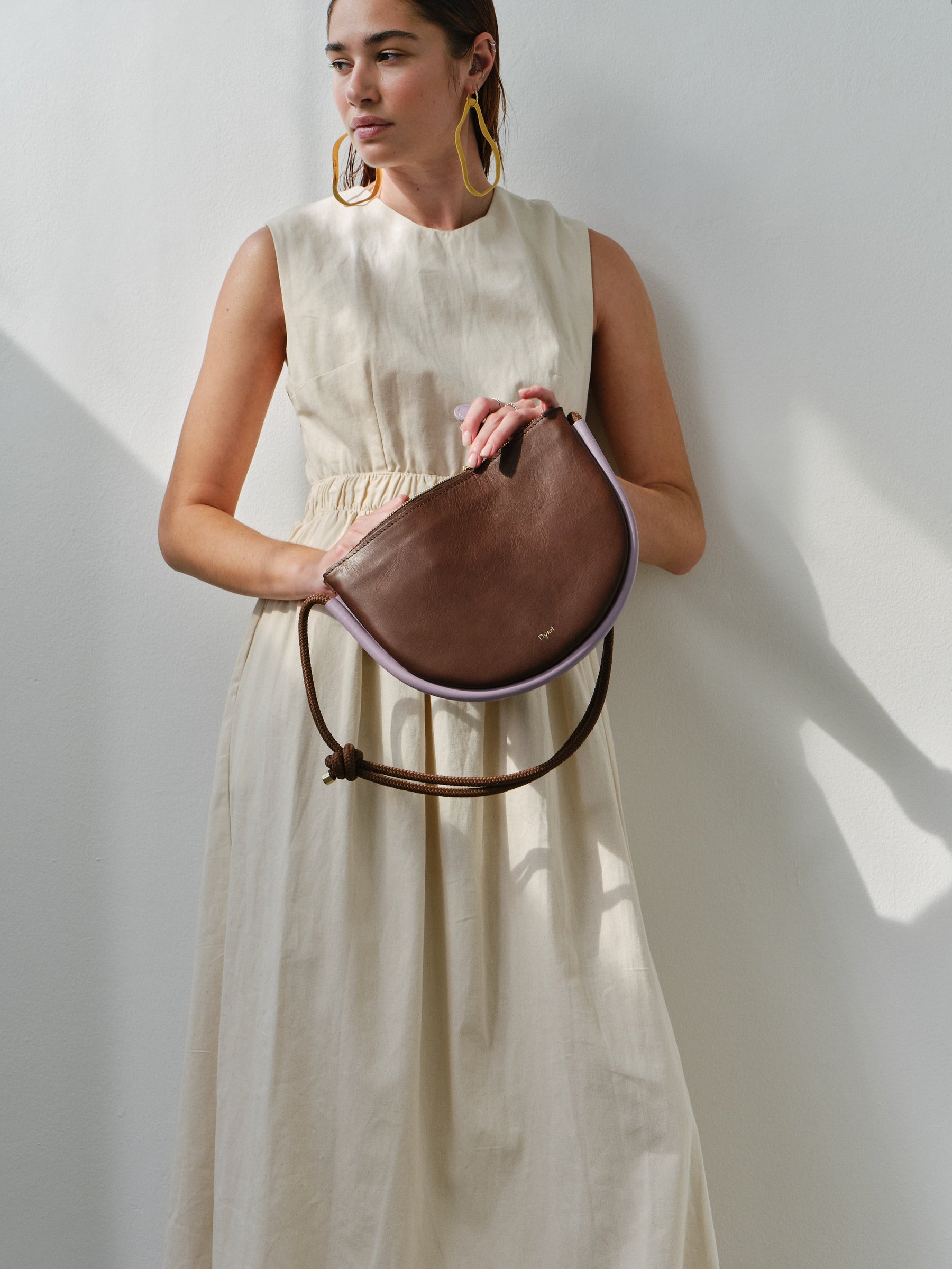 Selene Bag - Chocolate / Dusty Pink