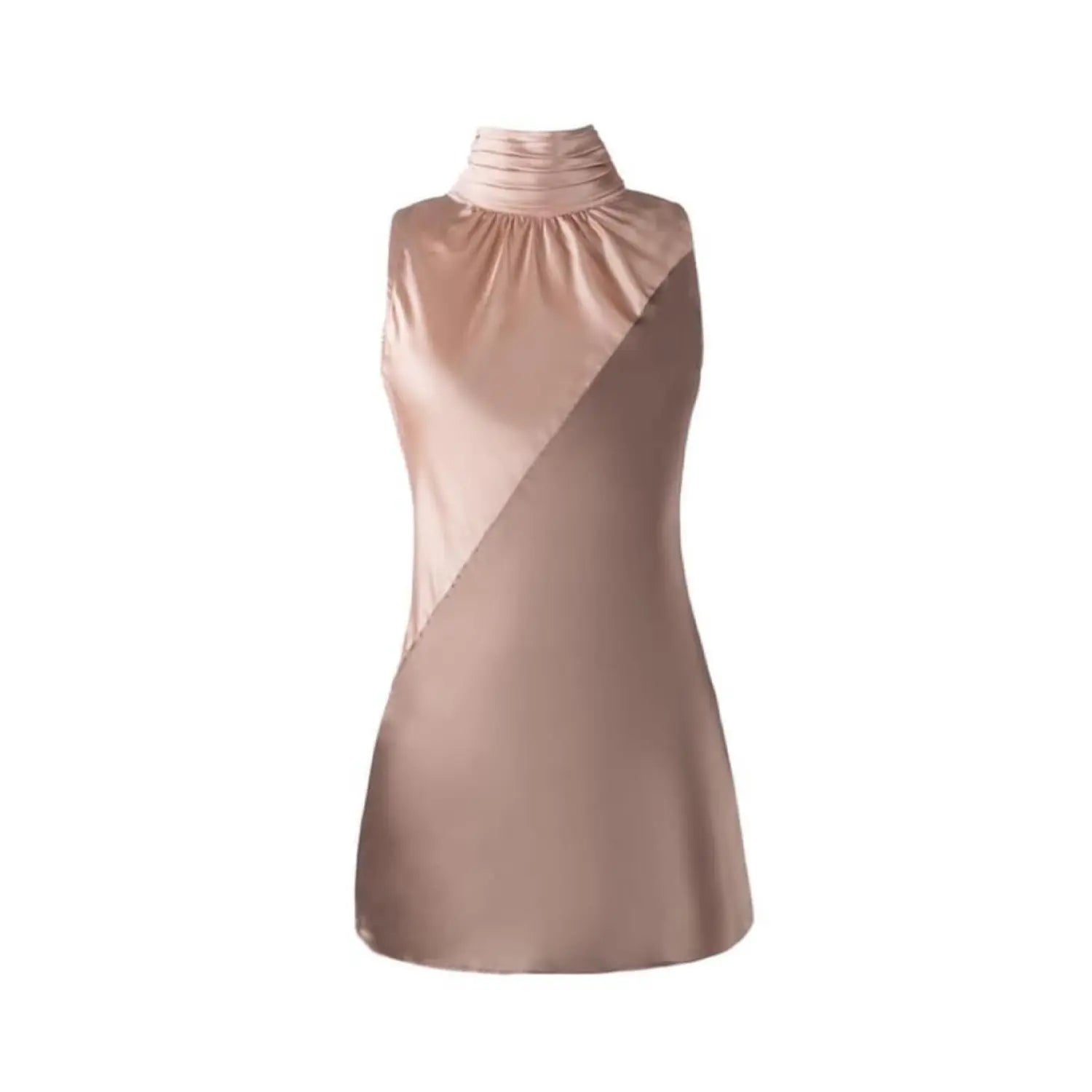 Yera Silk Color Block Top