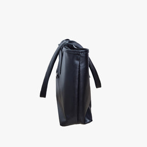 Black Leather Victoria Tote Bag