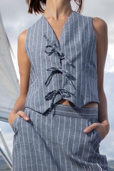 50 Chalk Stripe Vest