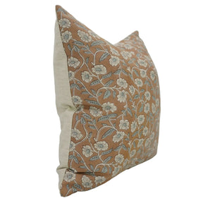 Haridwar Artistic Floral Block Printed Pillow Cover