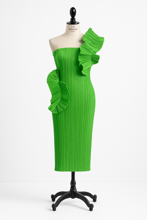 Elegant One-Shoulder Midi ‘Noelle” Dress