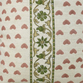 Unique Block Print Design Linen Blend Pillow Cover -  Priya