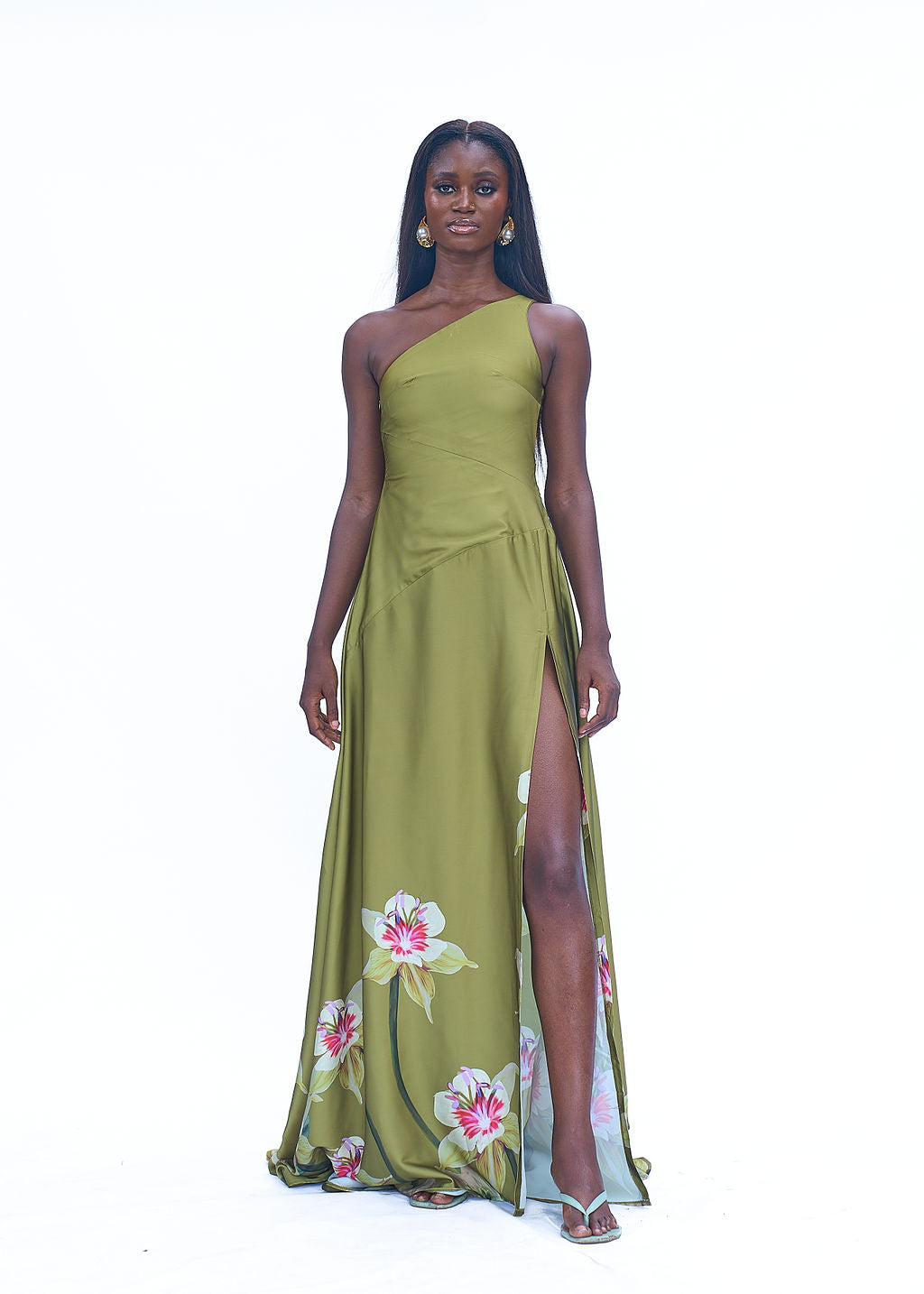 NEVMA DRESS- OLIVE MAGNOLIA