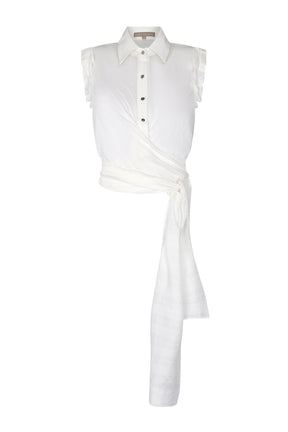 Harlow Wrap Blouse | Off White