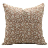 Stylish Floral Block Print Thick Linen Cushion Cover - Himachal