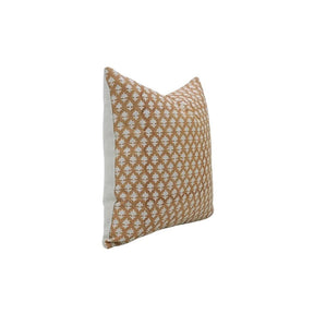 Unique Handmade Design Block Print Pure Linen Pillow Cover- Pink City