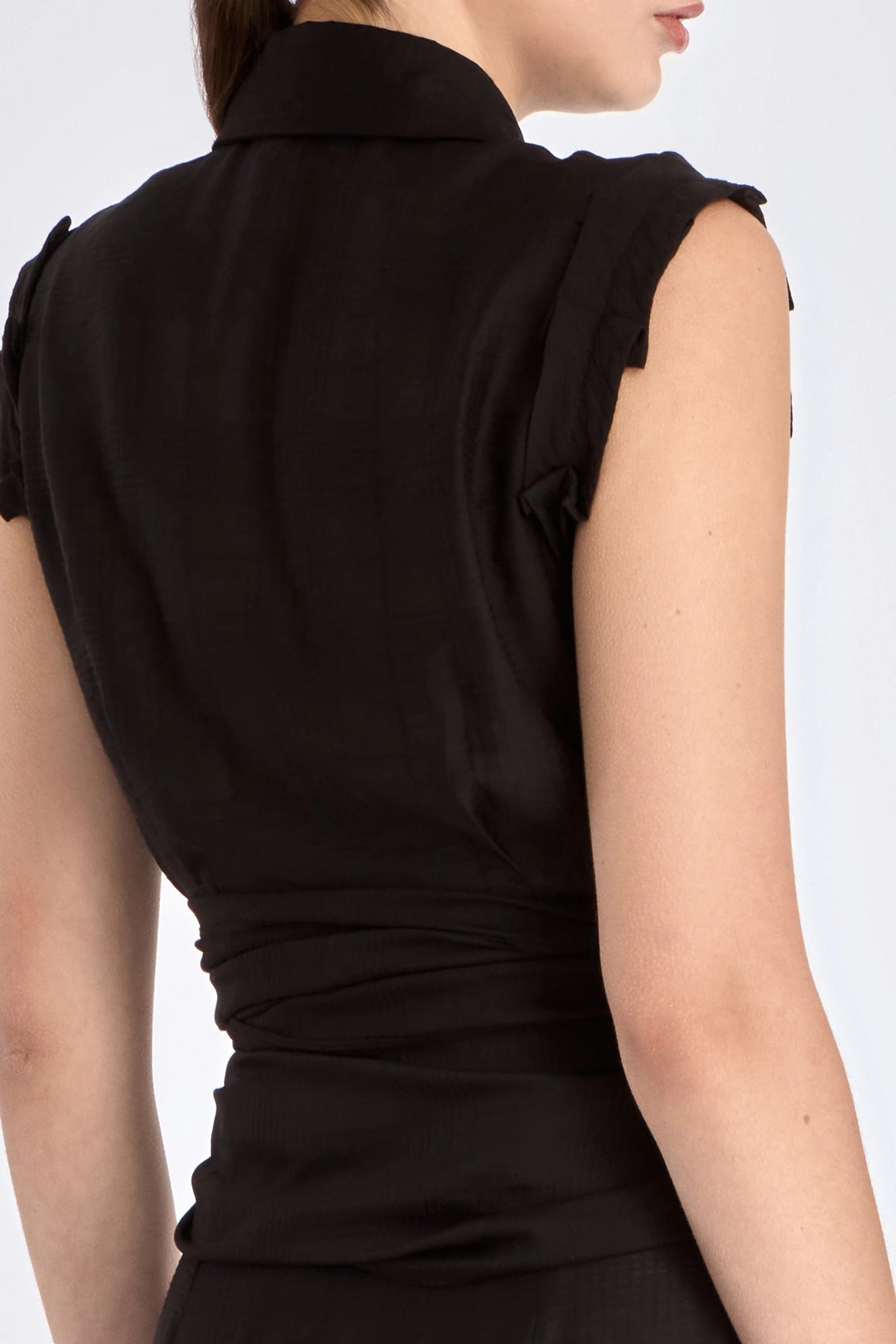 Harlow Wrap Blouse | Black