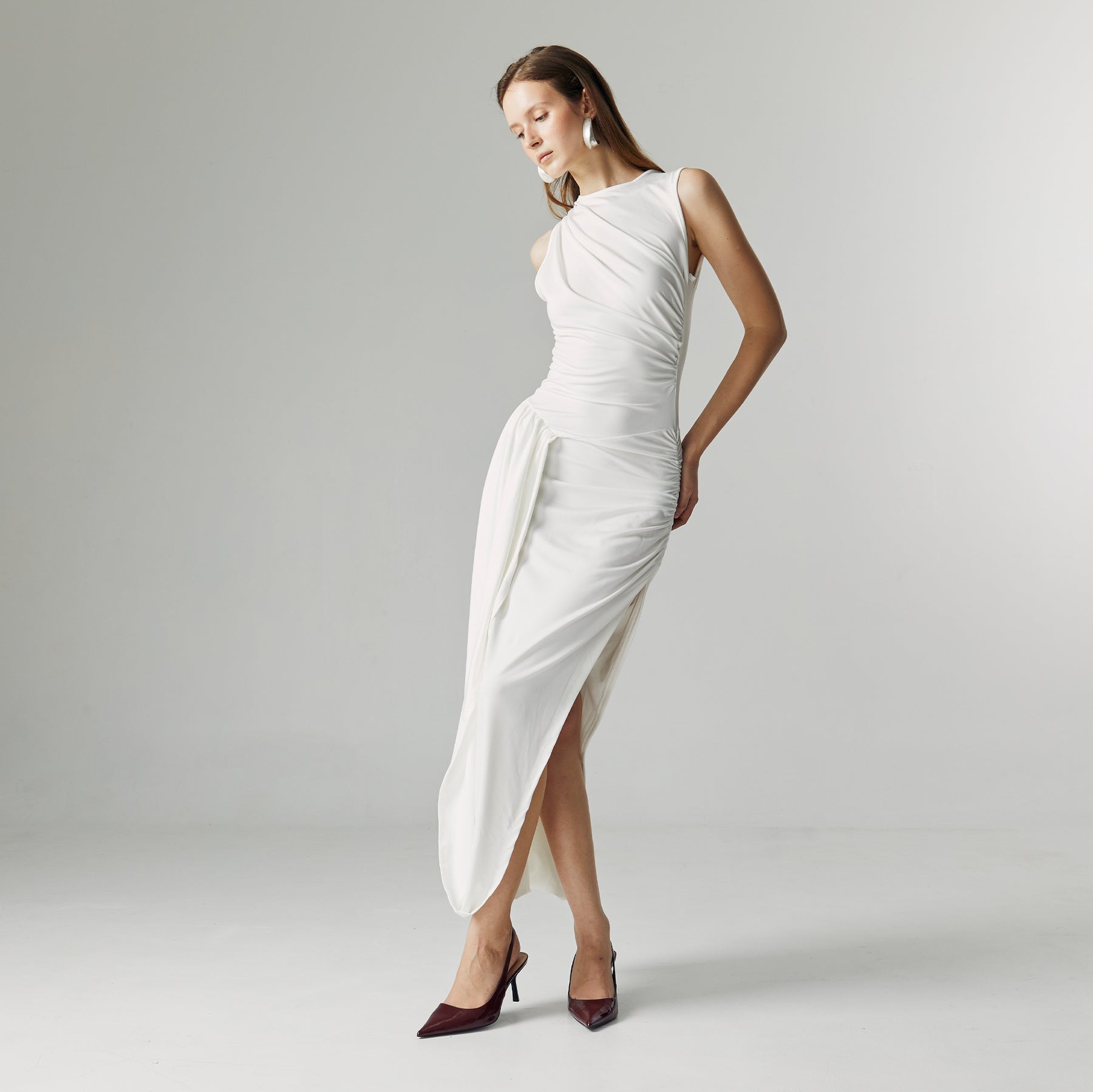EVEL DRAPED DRESS