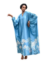 Azure Palm Print Caftan