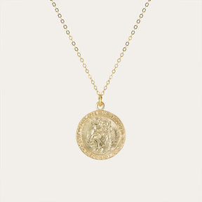 St Christopher 18k Gold Charm Necklace