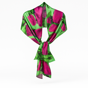 Green Magenta Blocks Oblong Scarf