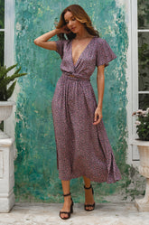 Samara Convertible Midi Dress - Plum Fields