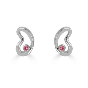 Sahab Birthstone Studs in Silver