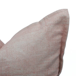 Premium Block Print Thick Linen Blush Red Pillow Cover - Solid