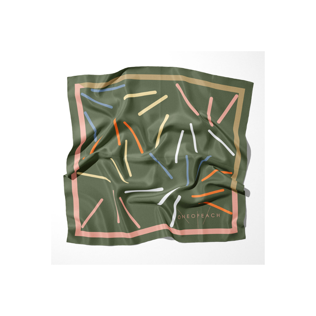 ONEOFEACH Signature Print Scarf | Chive