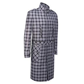 Black and white checkered coat