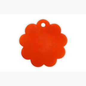 Scallop Resin Cheese Charcuterie Board, Orange - 9 Inches