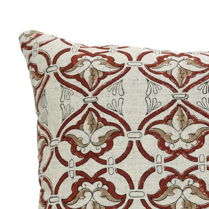 Beautiful Hand Block Printed Viscose Linen Pillow Cover- Hridyavan