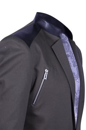 Green blazer with synthetic shoulders