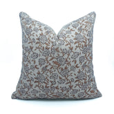 Boho Decor Block Print Jute Linen Pillow Cover - Mriygnani