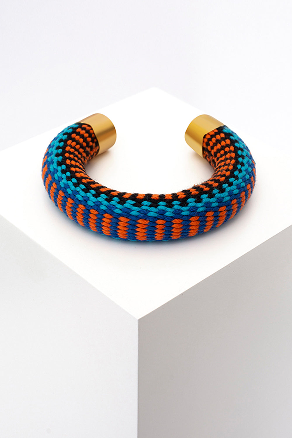 Thick Artisan Round Bracelet - Luxury Textured Statement Piece