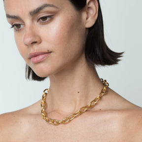 Chunky Round Chain Gold Necklace
