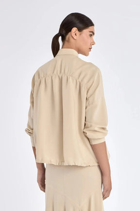 Ailani Linen Blend Jacket | Ecru