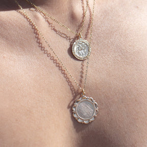 Bleeker Gold Charm Pendant Chain Necklace Delicate