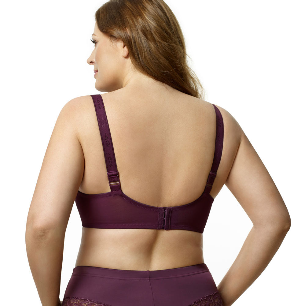 Elila Stretch Lace Underwire Plum