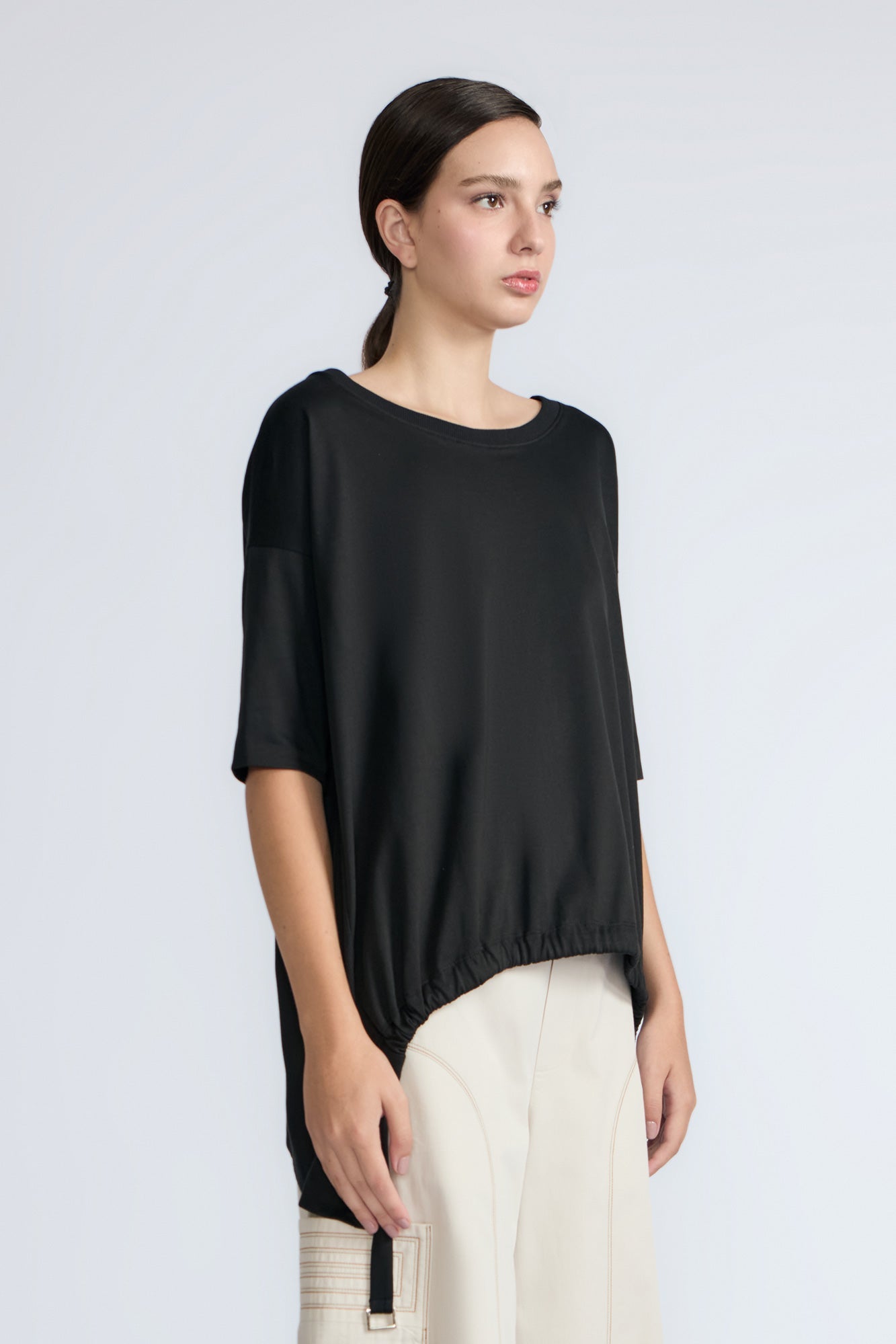 Amaya Asymmetric Buckle Top