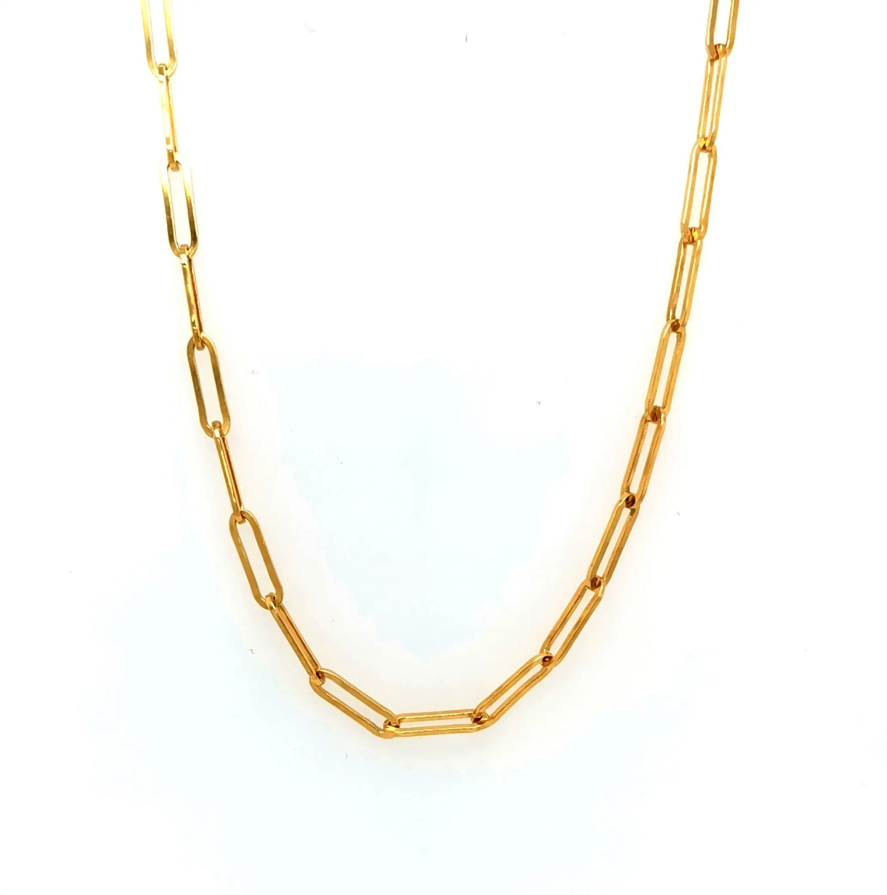 Paper Clip Gold Necklace