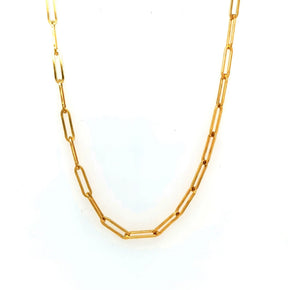 Paper Clip Gold Necklace