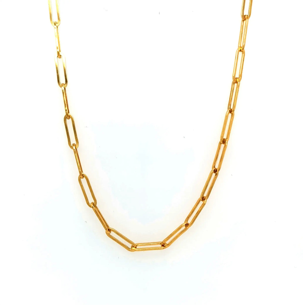 Paper Clip Gold Necklace