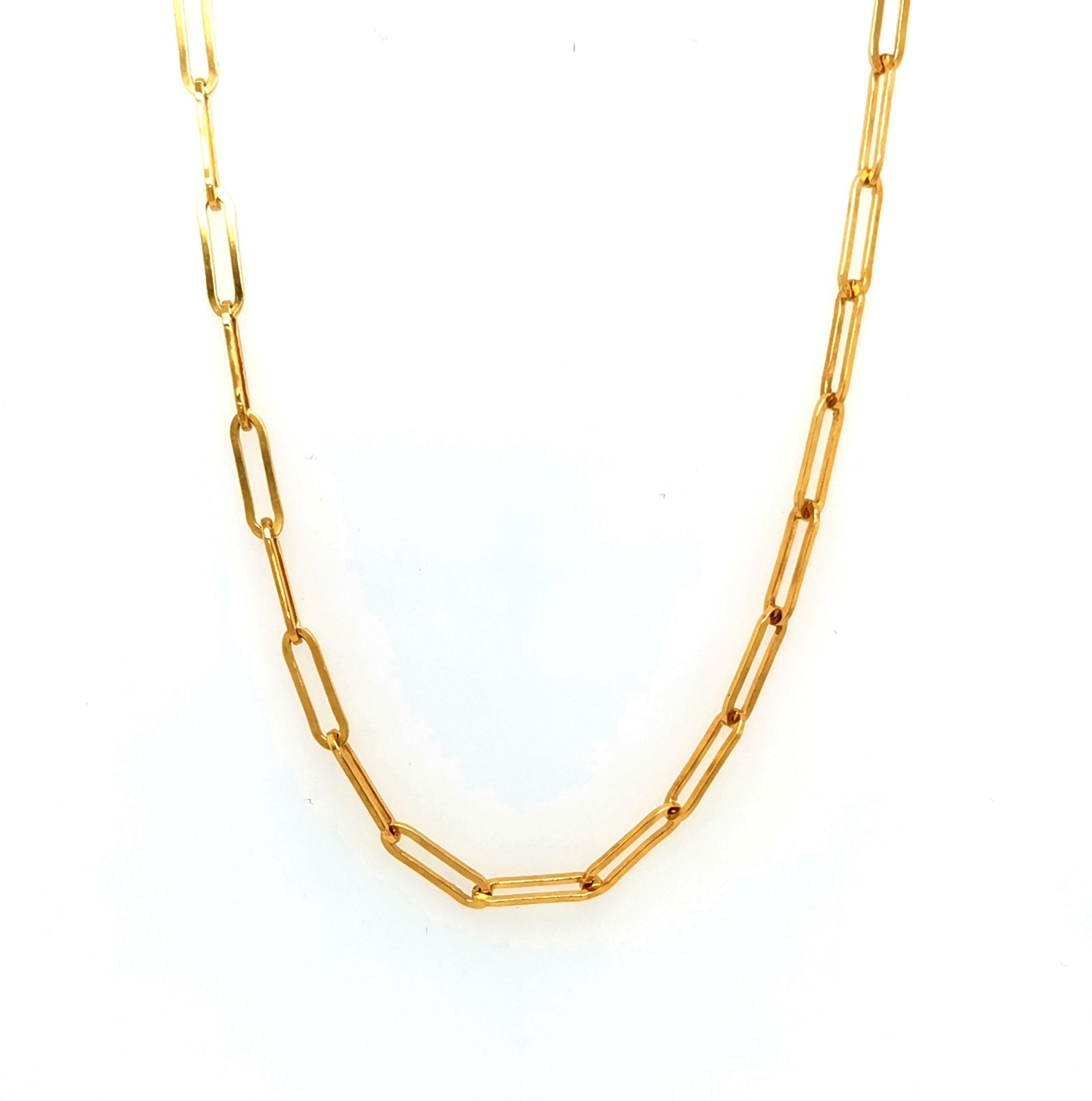 Paper Clip Gold Necklace
