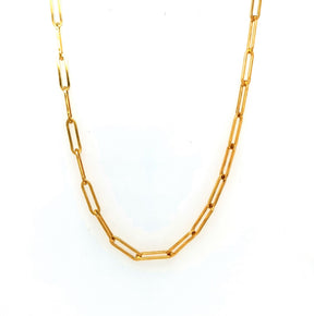 Paper Clip Gold Necklace