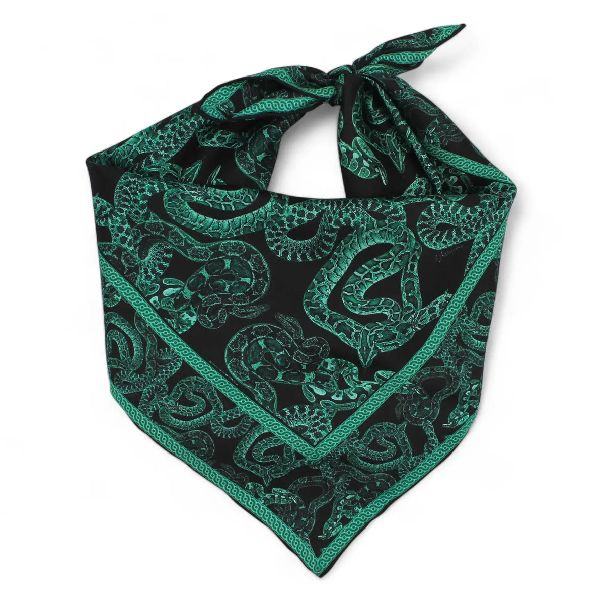Silk Serpent Noir Scarf