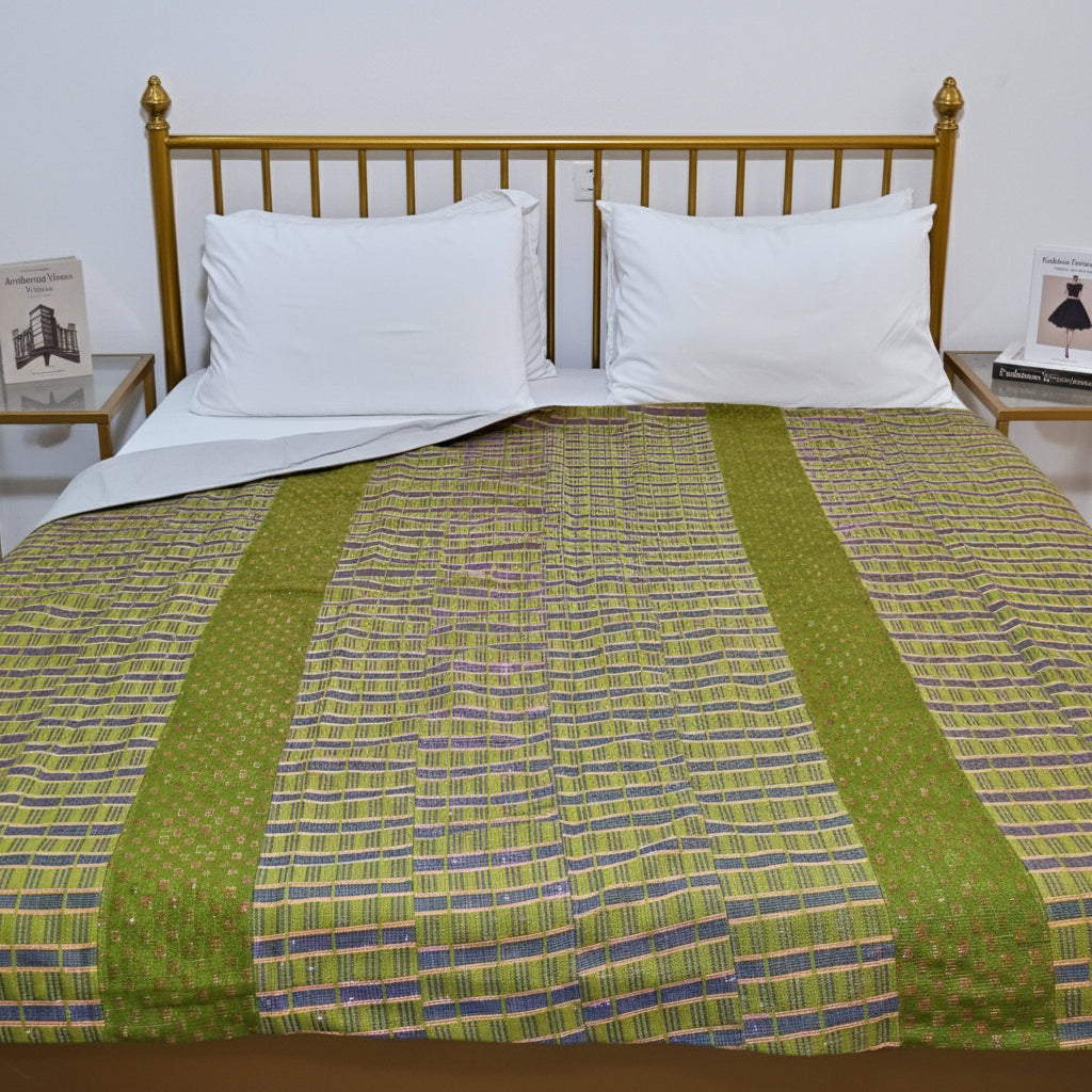 Moni Striped King Damask Aso-oke Blanket