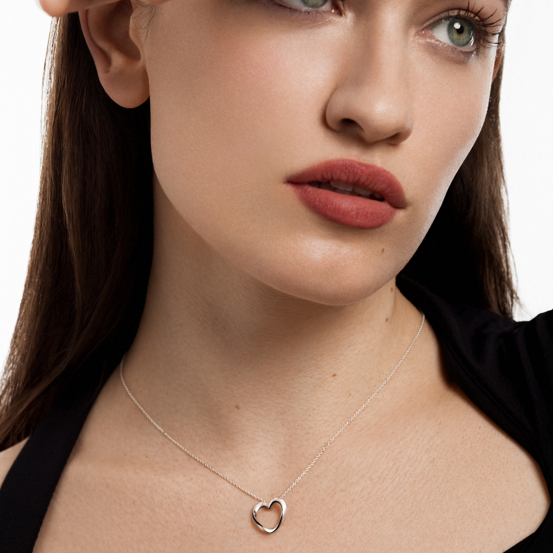 Lilo Color Heart Pendant - Silver