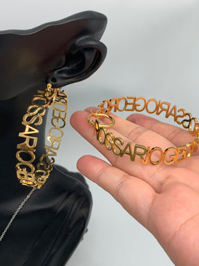 Rossario George Logo Hoop Earrings