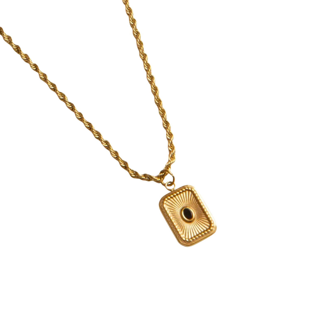 Skylar Black Onyx Gold Necklace