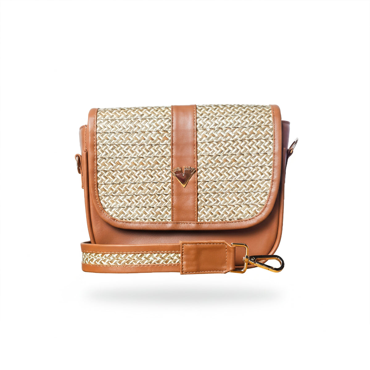 Beige Leather Carriel Bag – Handmade Crossbody & Handbag with Palm Strap Detail, Timeless Leather Purse