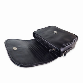 Leather Crossbody Bag Carriel Black